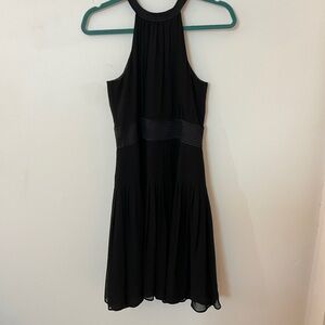 Vintage Black Halter Neck Evening Dress